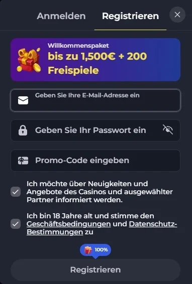Felix Spin Casino registrieren